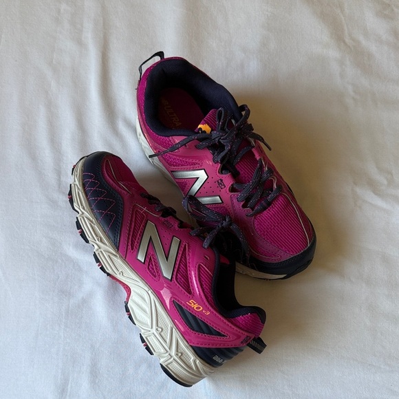 New Balance Shoes - New Balance Pink and Navy Trail Running Sneakers